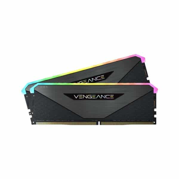 Corsair VENGEANCE RGB RT 32GB (2 x 16GB) DDR4 DRAM 4000MHz CL18 1.35V CMN32GX4M2Z4000C18 Memory Kit  Black